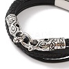 Braided Microfiber Leather Multi-strand Bracelets BJEW-B096-21C-2