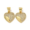 Brass Micro Pave Cubic Zirconia Pendants KK-N254-135E-G-1