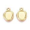 304 Stainless Steel Pendant Cabochon Settings STAS-T067-11G-1
