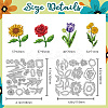 2Pcs 2 Styles Flower Carbon Steel Cutting Dies Stencils DIY-WH0309-3123-2