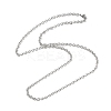 304 Stainless Steel Cable Chain Necklaces for Women Men STAS-M102-69P-4