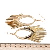 Brass Rhinestone Teardrop Tassel Chandelier Earrings EJEW-U058-02G-3