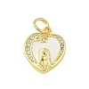 Brass Micro Pave Clear Cubic Zirconia Pendants KK-E111-46G-06-1