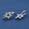 Rack Plating Brass Micro Pave Clear Cubic Zirconia Earring Hooks KK-A231-08S-2