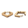 304 Stainless Steel Rhombus Huggie Hoop Earrings STAS-H156-08G-3