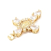 Rack Plating Brass Micro Pave Cubic Zirconia Pendants ZIRC-I059-15G-06-3