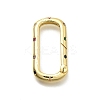 Brass Micro Pave Cubic Zirconia Spring Gate Rings KK-Z093-01G-1
