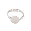 Adjustable Brass Pad Ring Base Findings KK-K110-01P-NR-3