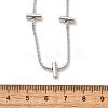 304 Stainless Steel Column Link Chain Necklaces for Women NJEW-U031-07P-3