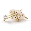 Ballerina Alloy Brooch with Resin Pearl LS-JEWB-O009-20-4