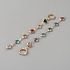 Glass Hoop Earrings EJEW-WH0012-181-2