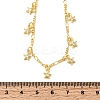 Brass Micro Pave Clear Cubic Zirconia Star Pendant Necklaces NJEW-B157-04G-6