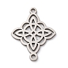 201 Stainless Steel Hollow Witch Knot Connector Charms STAS-V014-02P-1