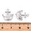 Brass Micro Pave Cubic Zirconia Pendants KK-N267-03A-P-3