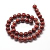 Natural Red Jasper Round Bead Strands G-P072-19-8mm-2