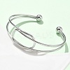 304 Stainless Steel Cuff Bangles BJEW-L682-034P-3