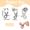 30Pcs Creative Zinc Alloy Brooches JEWB-CP0001-35-2