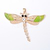 Alloy Enamel Big Pendants ENAM-F123-09G-1