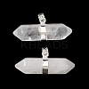 Natural Quartz Crystal Double Terminal Pointed Pendants G-NH0001-15P-05-1