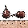 Synthetic Goldstone Teardrop Pendants G-K363-01R-26-3