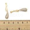 Brass Micro Pave Clear Cubic Zirconia S-Hook Clasps KK-L211-008G-3