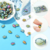 80Pcs 2 Colors Electroplate Glass Beads EGLA-SC0001-54A-3