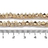 Electroplated Natural Lava Rock Beads Strands X-G-H303-A07-LG-4