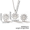 Chic Geometric Brass Rhinestones Stud Earrings & Necklaces for Woemn RP4250-1-1