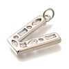 Brass Micro Pave Clear Cubic Zirconia Pendants KK-G521-01P-V-2