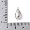 Brass Micro Pave Clear Cubic Zirconia Shell Shaped Links Connector Charms KK-K399-03A-P-3