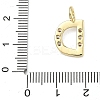 Brass Micro Pave Clear Cubic Zirconia Pendants KK-I476-01G-D-3