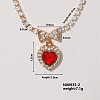 Colorful Sparkling Heart-shaped Necklace with Exquisite Fashionable Style FI4728-2-1