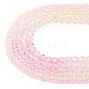 12 Strands 3 Styles Gradient Color Baking Paint Glass Bead Strands DGLA-TA0001-21C-1