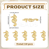 10Pcs 304 Stainless Steel Pendants STAS-LP0004-45-2