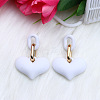 Heart Acrylic Dangle Stud Earrings FS-WG6C9EC-05-1