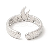 201 Stainless Steel Open Cuff Ring RJEW-E063-42P-3