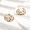 Star Brass Micro Pave Clear Cubic Zirconia Hoop Earrings EJEW-Z157-01G-3