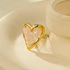 Natural Rose Quartz Chip Finger Rings for Women RJEW-R012-07G-1