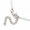 Glass Seed Beaded Necklace & Braided Beaded Bracelet SJEW-JS01283-01-5
