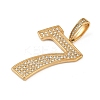 304 Stainless Steel with Rhinestone Big Pendants LS-STAS-Z171-09G-2