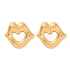 304 Stainless Steel Stud Earrings for Women EJEW-F357-03G-01-2