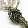 Glass Bead Lariat Necklaces X-NJEW-O059-04K-3