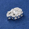 Rack Plating Brass Micro Pave Cubic Zirconia Beads KK-Z082-10S-2