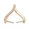 Rack Plating Brass Micro Pave Cubic Zirconia Ice Pick Pinch Bails KK-B056-01KCG-1