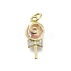 Brass Micro Pave Cubic Zirconia Pendants KK-K400-42G-02-1