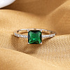 Brass Micro Pave Cubic Zirconia Finger Rings for Women FS-WG14AB5-04-2