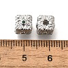 Brass Micro Pave Cubic Zirconia Beads KK-M318-28P-2