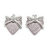 Brass Micro Pave Cubic Zirconia Pendants ZIRC-G170-18P-1