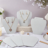 Bust Shaped Velvet Necklaces Jewelry Display Stands ODIS-WH0043-159A-4