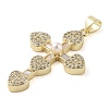 Brass Micro Pave Clear Cubic Zirconia Pendants KK-Q813-16I-G-2